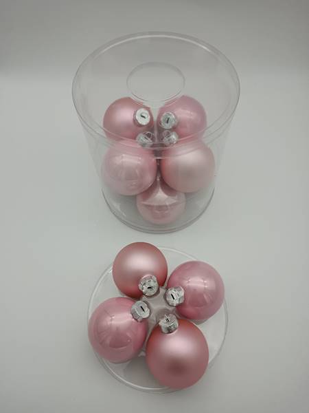 Bombka szklana, z zawieszką - 8 cm (12 szt.)