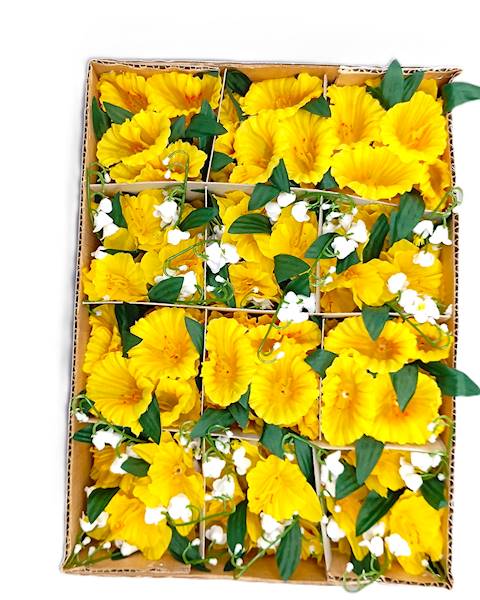 Stroik na świecę żonkil  15x5,5 cm, op.24