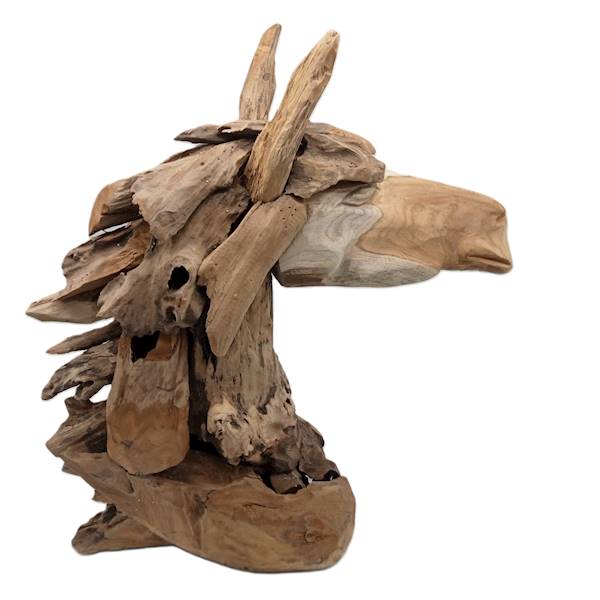 Teak koń głowa 50 cm 