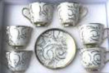 Filiżanki z talerzykami op.6 szt.