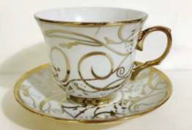 Filiżanki z talerzykami op.6 szt.