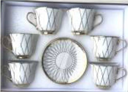 Filiżanki z talerzykami op.6 szt.