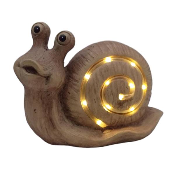 Figura LED solarna - ślimak