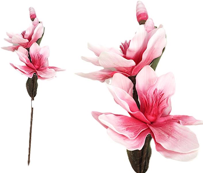 Magnolia 110cm. 2 kwiaty 30cm, 2 pąki, róż