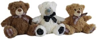 Miś kudłaty kokarda 2 kolory 35 cm