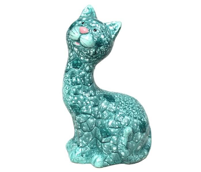 Ceramika kot turkus 40 cm