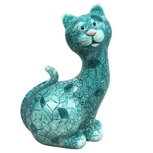 Ceramika kot turkus 27 cm