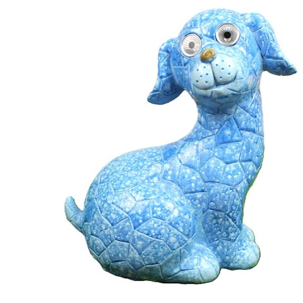 Figura solar pies niebieski, 26*20*14 cm