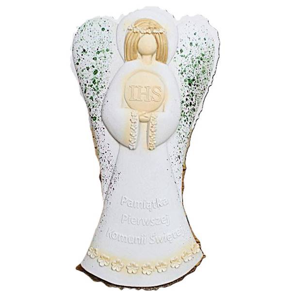 Anioł komunia ceramika, 27 cm