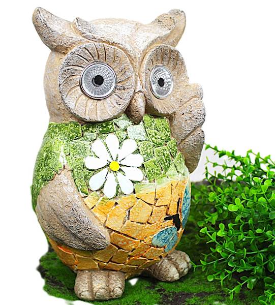 Figura solar sowa kolor 30*19*18,5