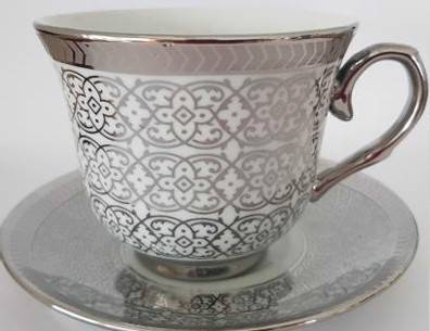 Filiżanki z talerzykami, op.6 szt.