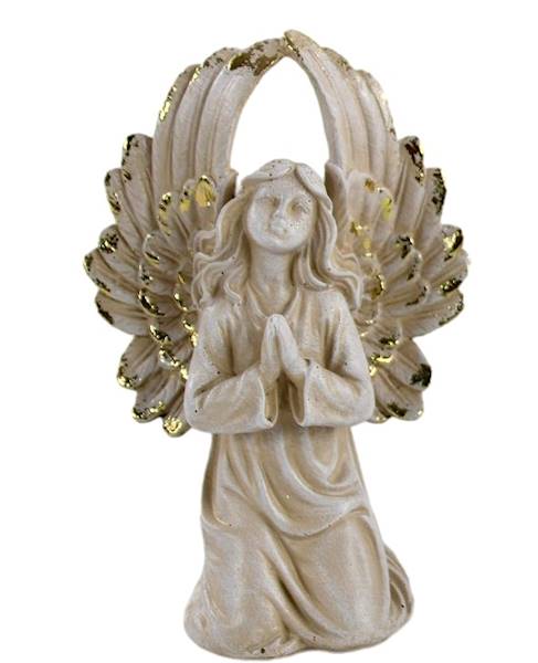 Anioł poliresin, złocony