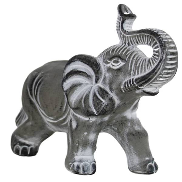 słoń szary ceramika, 22-19-11cm