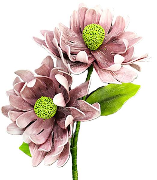 Dalia pianka 80cm, róż/fiolet, dwa kwiaty 25cm