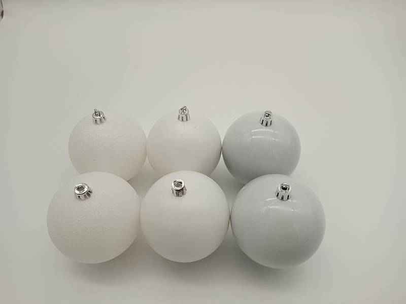 Bombka plastikowa - 8 cm (6 szt.)