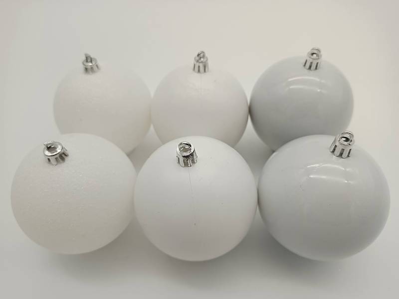 Bombka plastikowa - 8 cm (6 szt.)