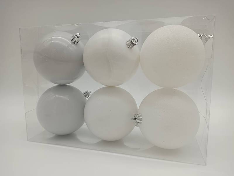Bombka plastikowa - 8 cm (6 szt.)