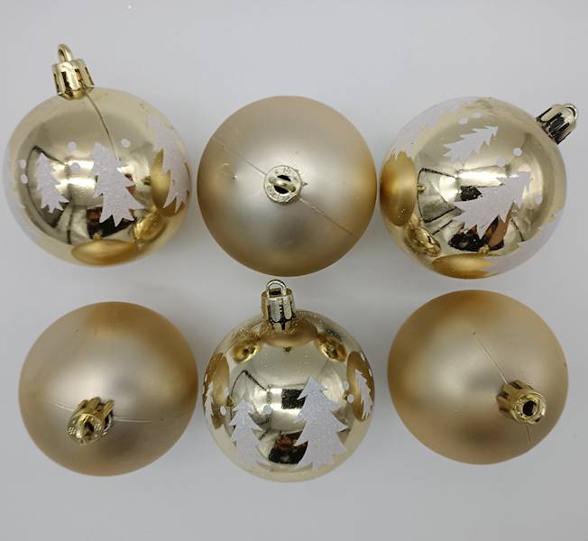 Bombka plastikowa - 6 cm (6szt.)