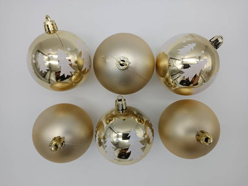 Bombka plastikowa - 6 cm (6szt.)