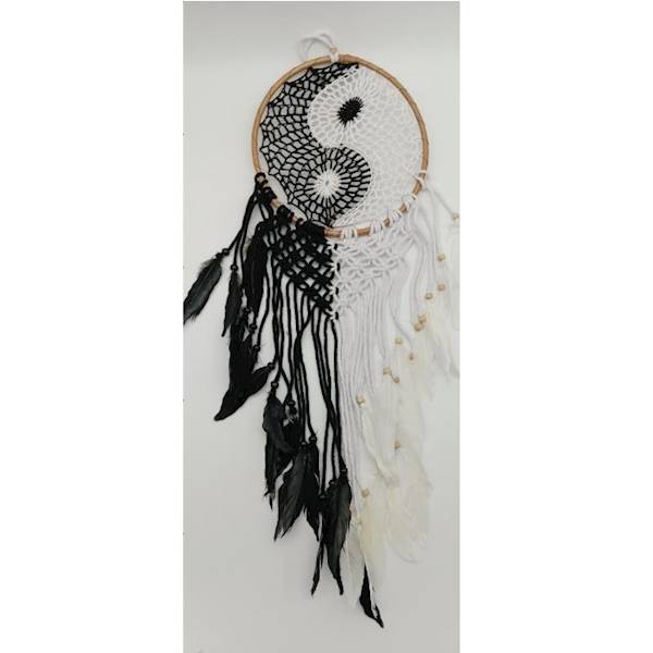Łapacz ying yang koronkowy 30 cm