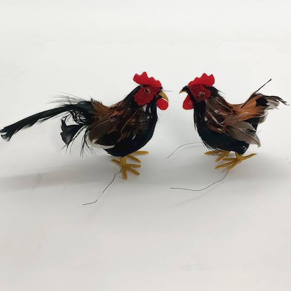 Kura + kogut para mała 8 cm