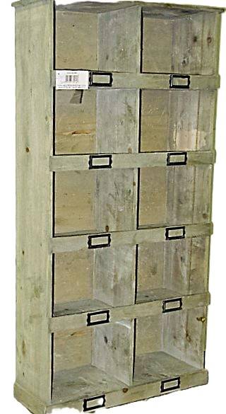 szafka z podziałami oliwkowa/biała 96x50x20
