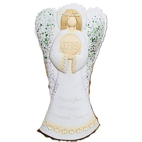 Anioł komunia ceramika, 27 cm