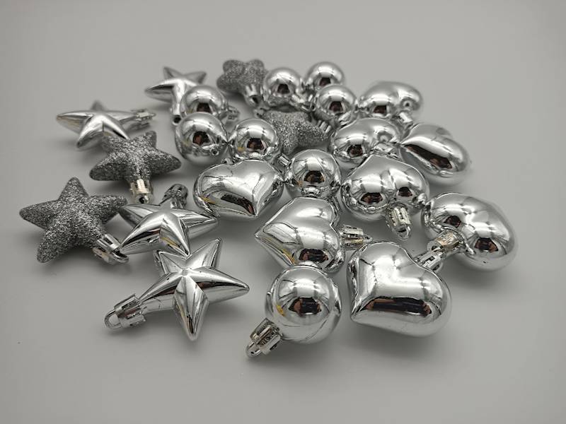 Zestaw bombek plastikowych - 3 / 7,5 cm (24 szt.)