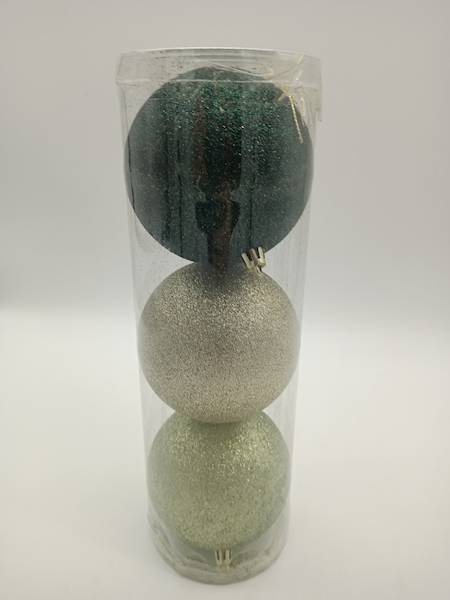 Bombka plastikowa - 10 cm (3 szt.)