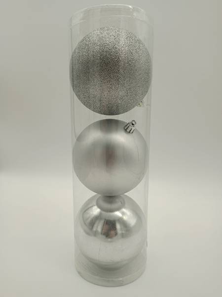 Bombka plastikowa - 10 cm (3 szt.)