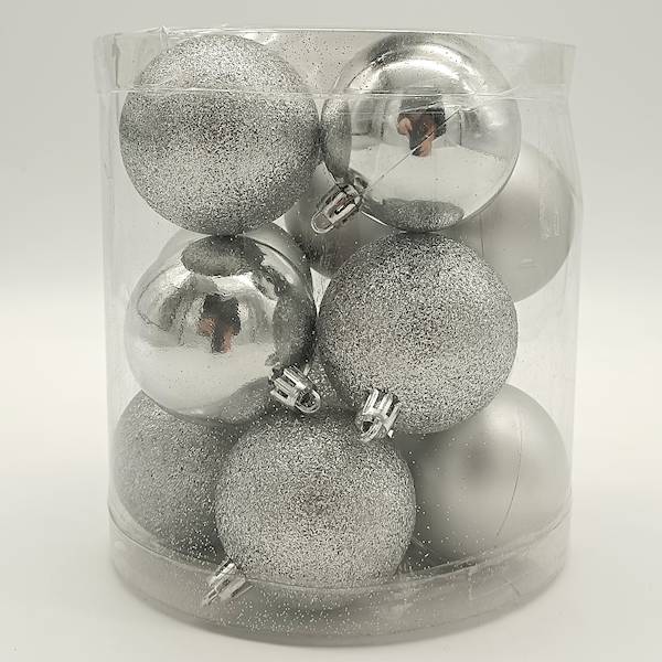 Bombka plastikowa - 6 cm (12 szt.)