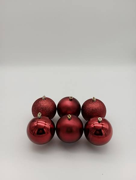 Bombka plastikowa - 8 cm (6 szt.)