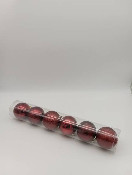 Bombka plastikowa - 8 cm (6 szt.)