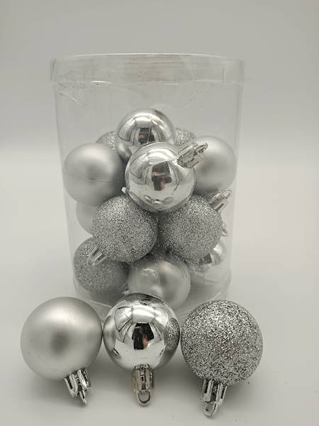 Bombka plastikowa - 4 cm (20 szt.)
