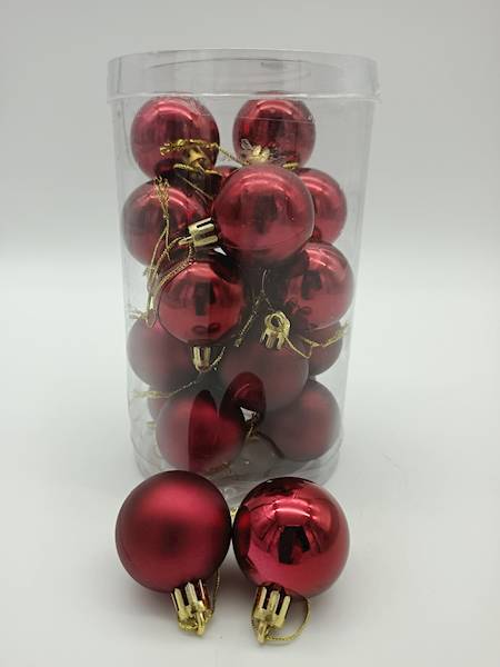 Bombka plastikowa - 4 cm (20 szt.)