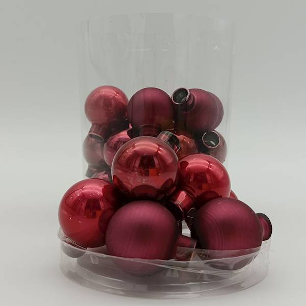Bombka szklana, florystyczna - 2,5cm (30 szt.)