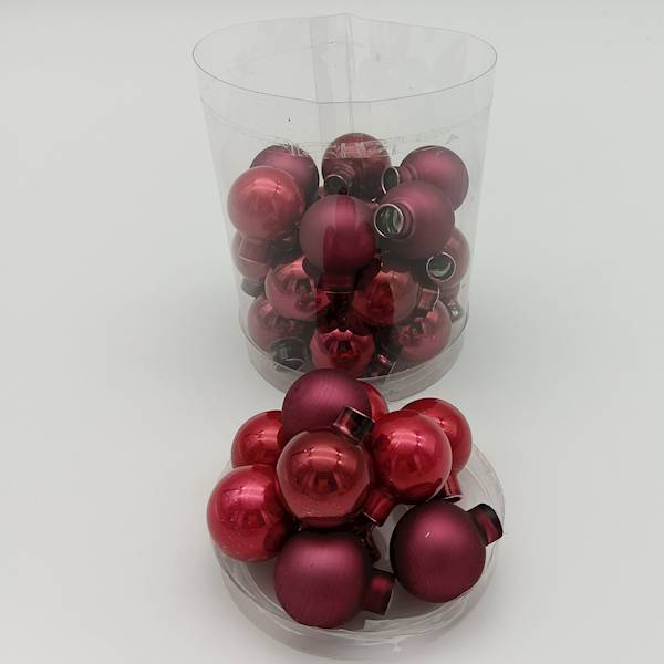 Bombka szklana, florystyczna - 2,5cm (30 szt.)