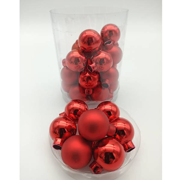 Bombka szklana, florystyczna - 2,5cm (30 szt.)