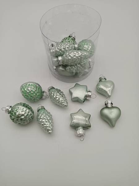 Bombka szklana mix kształtów - 3,5cm
