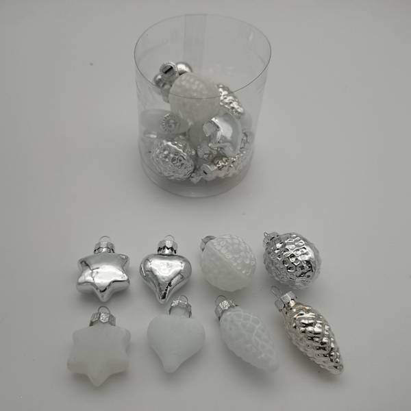 Bombka szklana mix kształtów - 3,5cm
