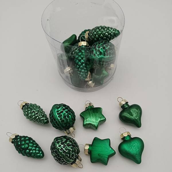 Bombka szklana mix kształtów - 3,5cm