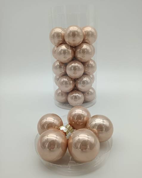 Bombka szklana, z zawieszką - 4 cm (30 szt.)