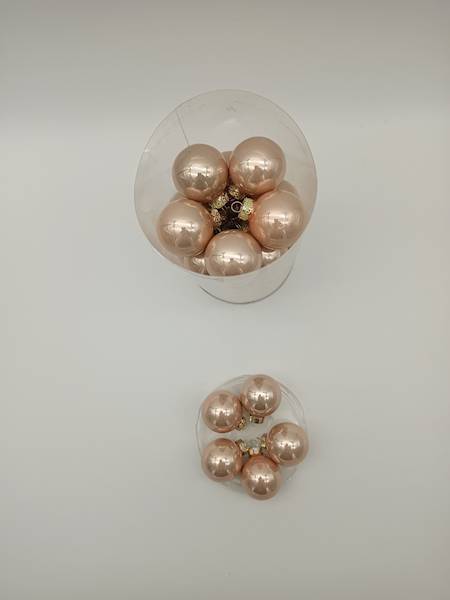 Bombka szklana, z zawieszką - 4 cm (30 szt.)
