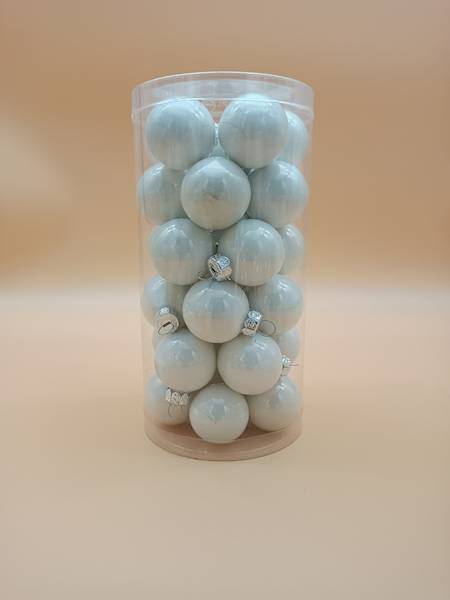 Bombka szklana, z zawieszką - 4 cm (30 szt.)