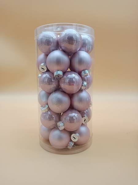 Bombka szklana, z zawieszką - 4 cm (30 szt.)