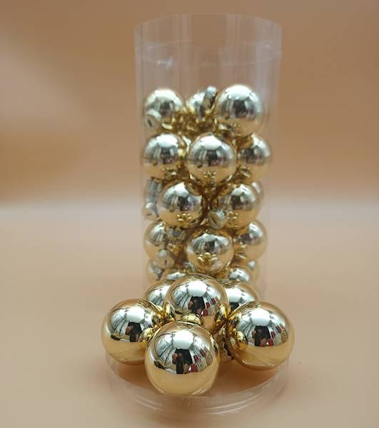 Bombka szklana, z zawieszką - 4 cm (30 szt.)