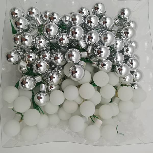 Bombka szklana, na drucie - 2 cm (144 szt.)