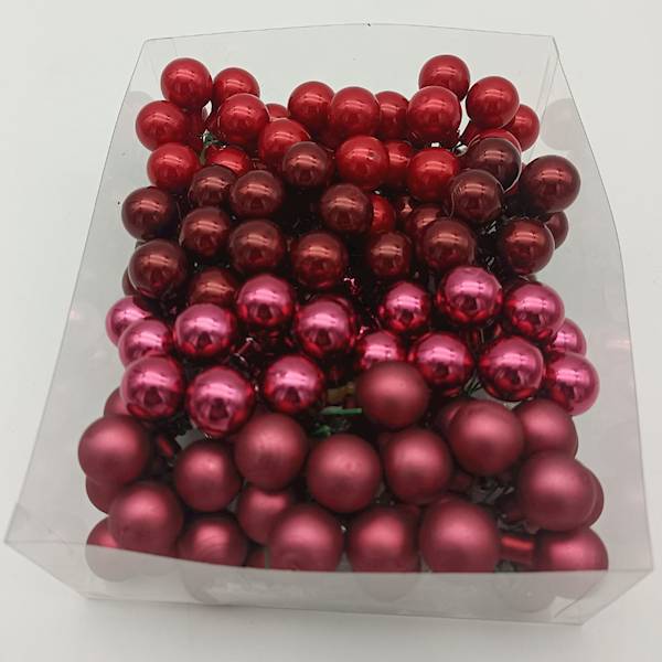 Bombka szklana, na drucie - 2 cm (144 szt.)