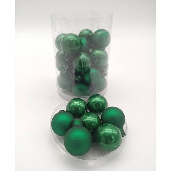 Bombka szklana, florystyczna - 2,5cm (30 szt.)
