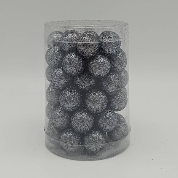 Kule styropianowe, brokatowane - 2 cm (60 szt.)